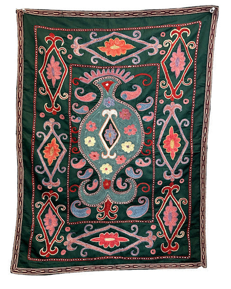 Stunning Uzbek Silk hand embroidery Suzani, hotsell VIntage Suzani, Beuatiful Handmade Suzani , Kantha Quilt