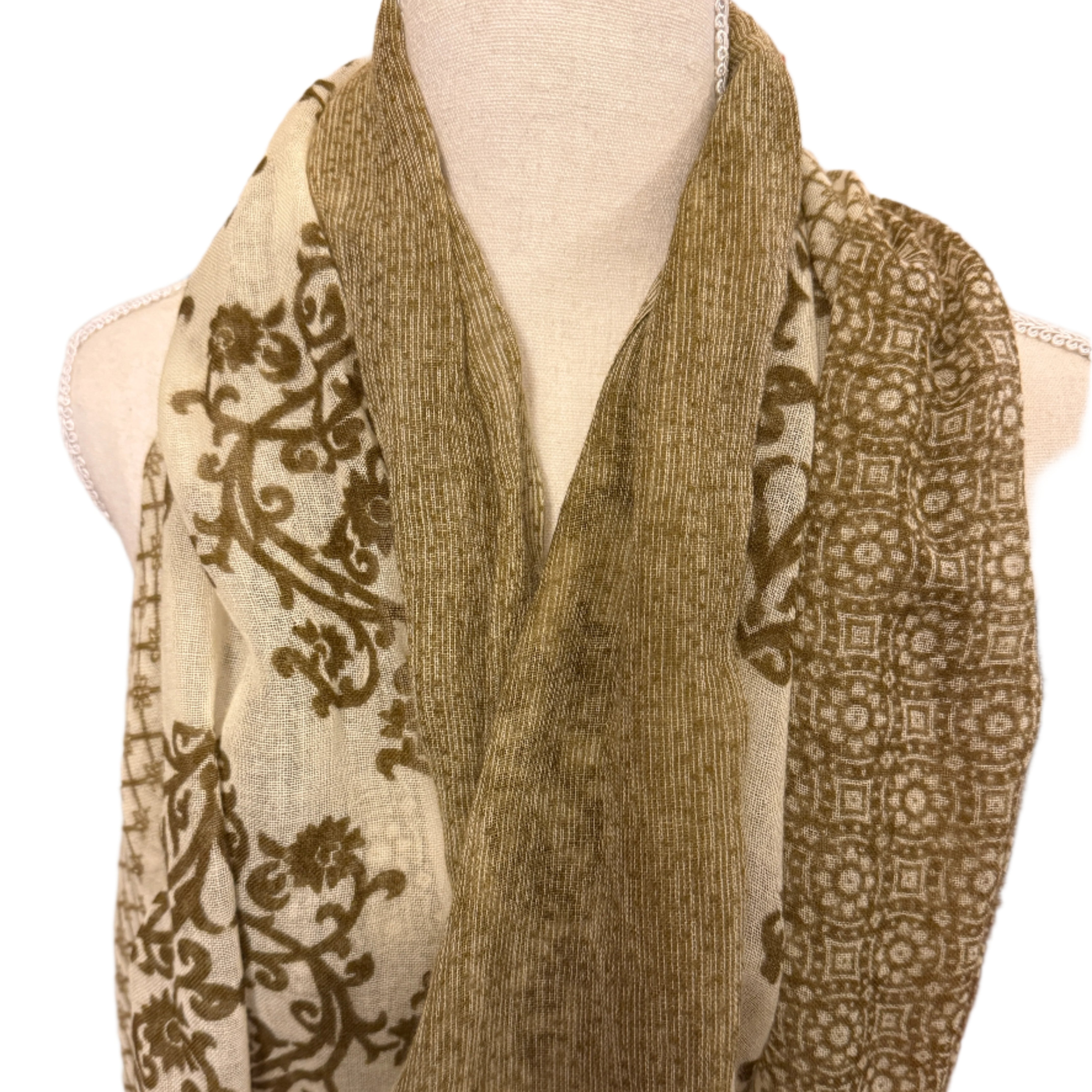 Handmade Light Wool Chocolate Scarf India