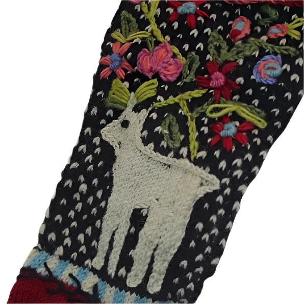 Wool Knit Christmas Stocking Nepal - Reindeer