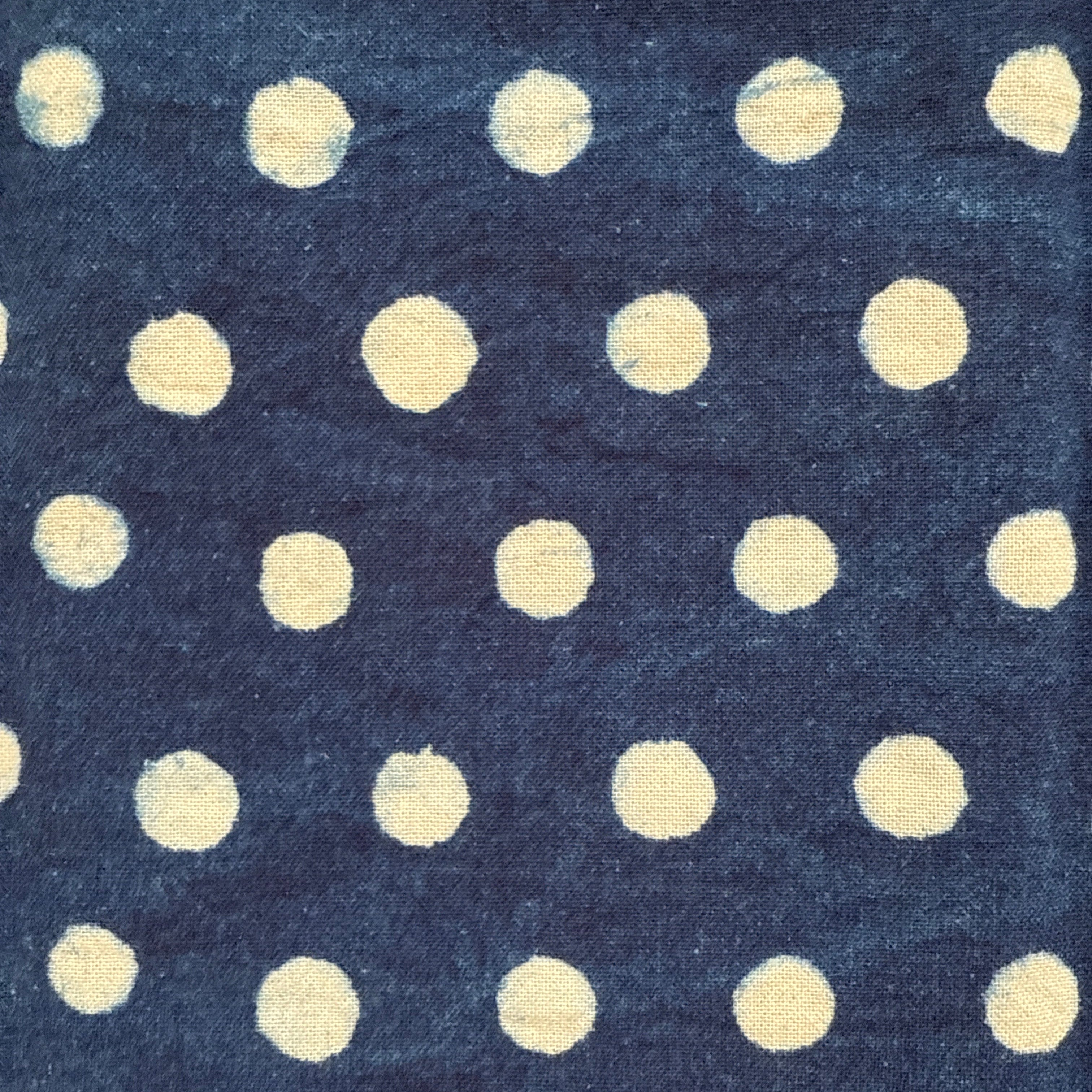 Hand Block Printed Blue Dots Napkins India Set of 4 (18")