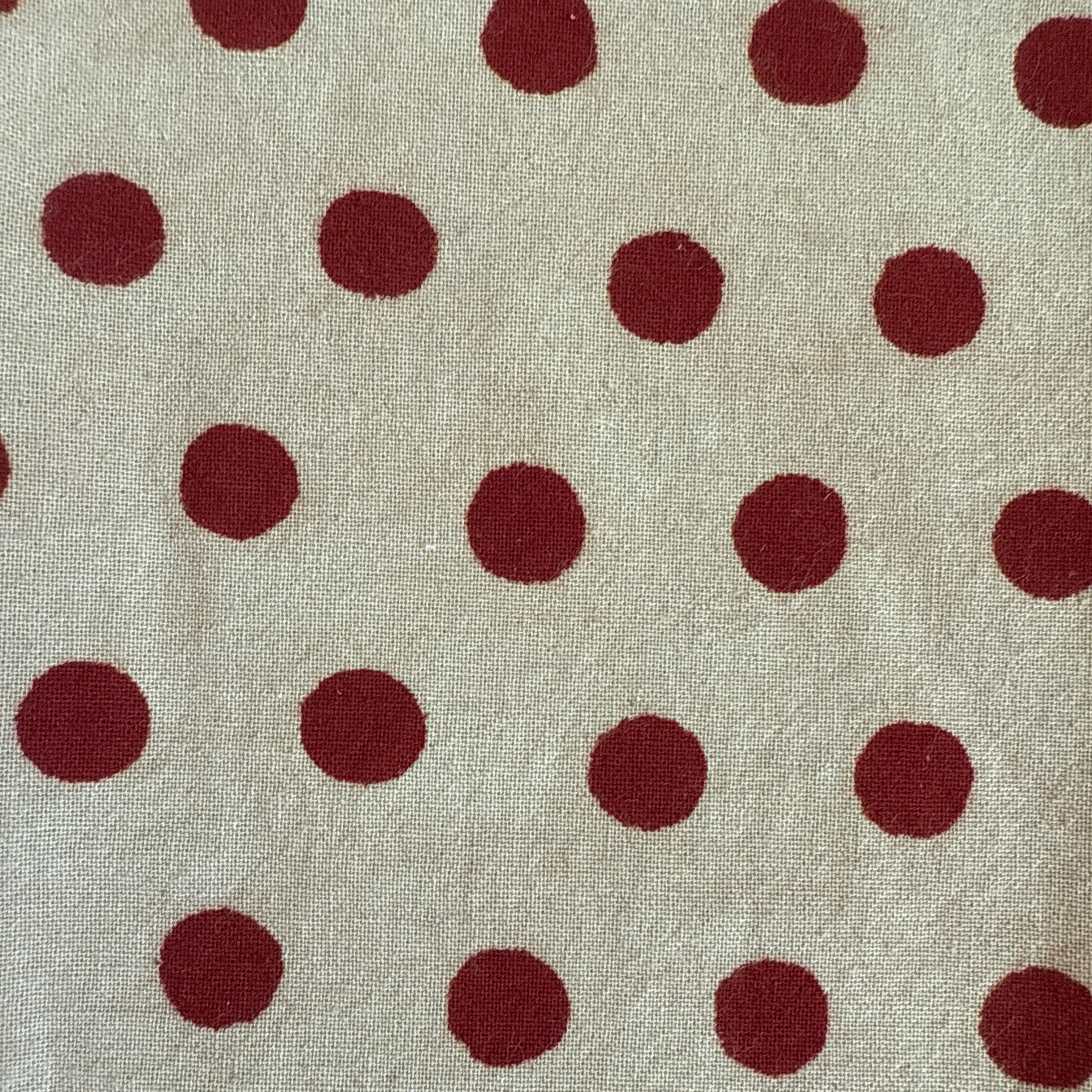 Hand Block Printed Red Dots Napkins India Set of 4 (18")