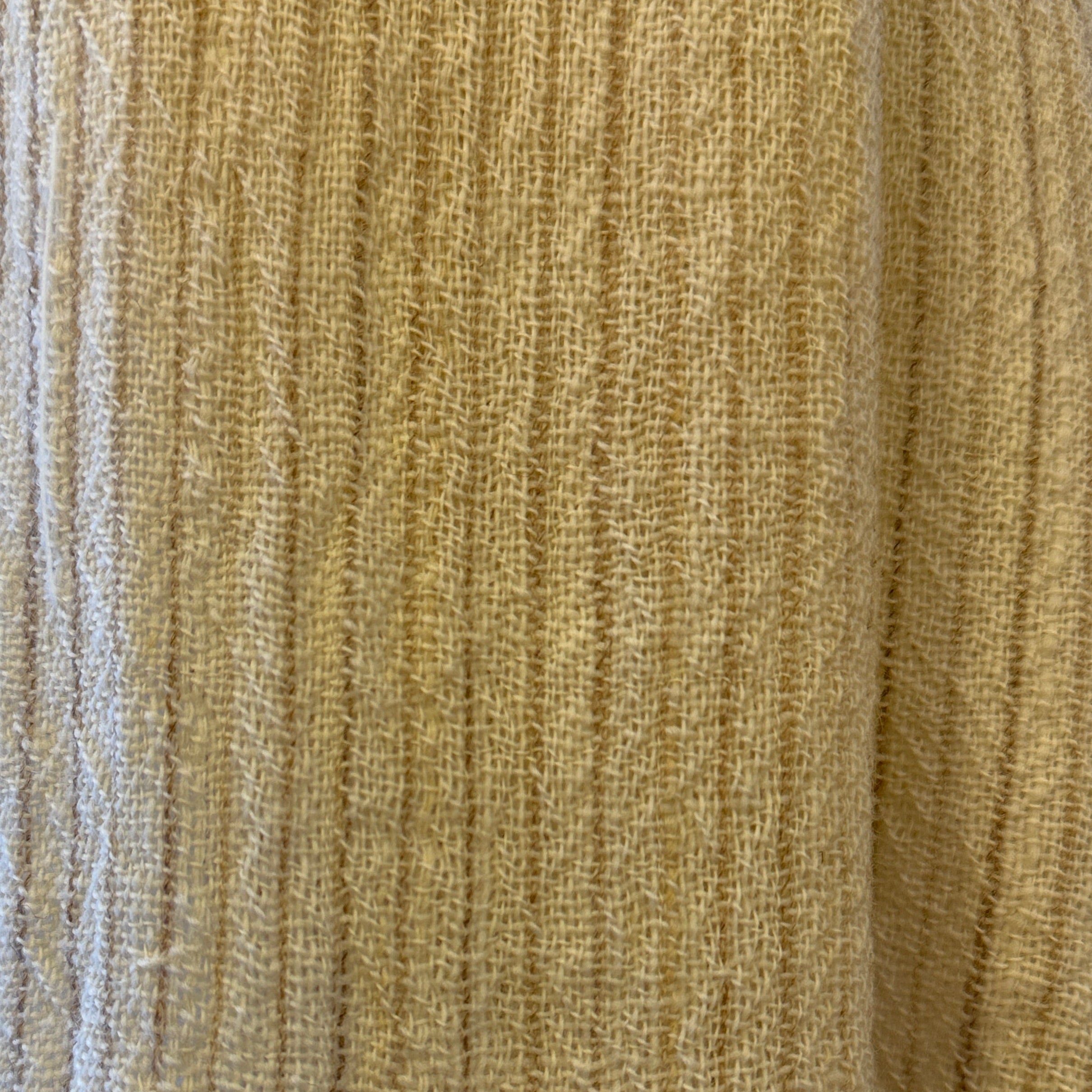 Handwoven Wool Natural Striped Scarf India