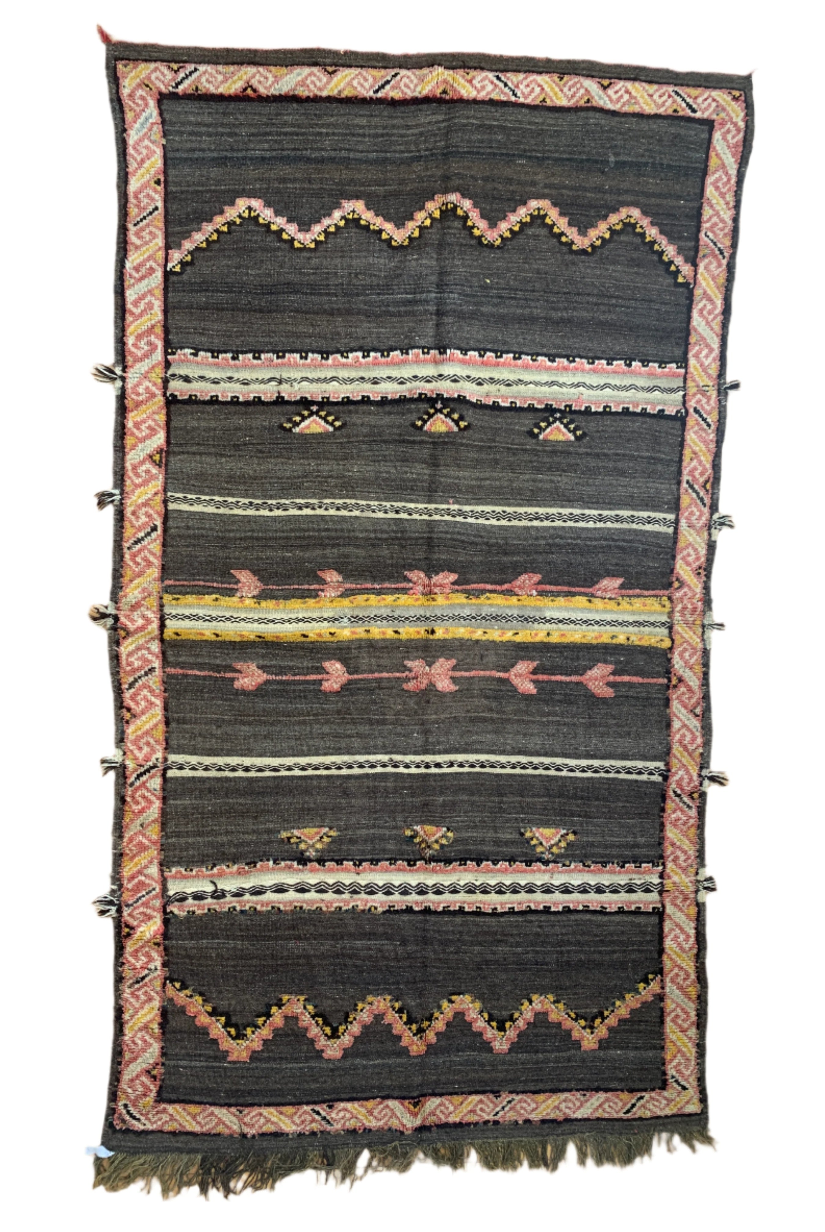 Handwoven Tapestry Wool Rug Morocco (54" x 96")