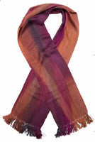 Handwoven Bamboo Magenta Scarf Guatemala