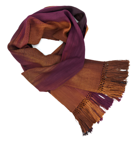 Handwoven Bamboo Magenta Scarf Guatemala