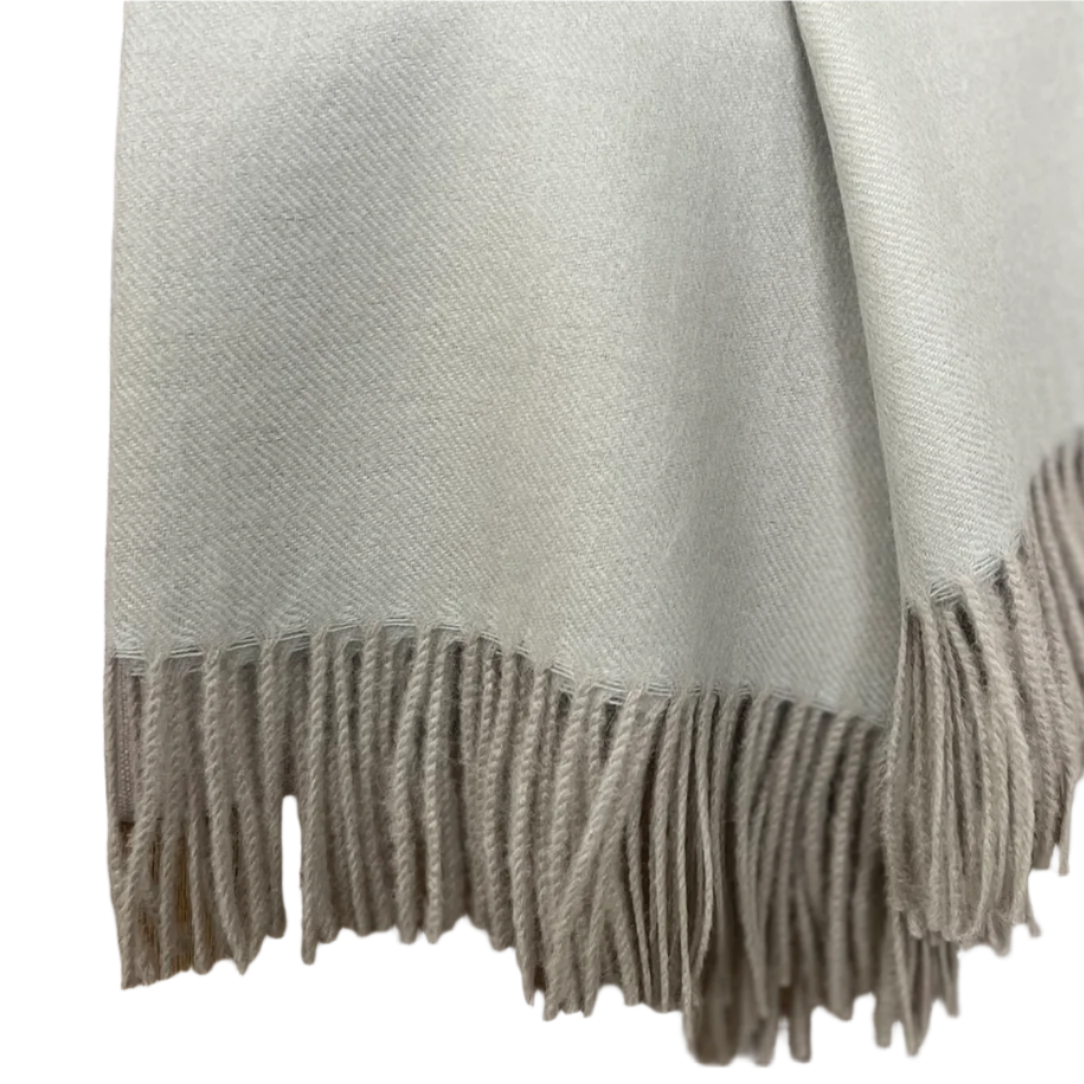 Fine Baby Alpaca Throw - Light Gray Peru (51" x 71")