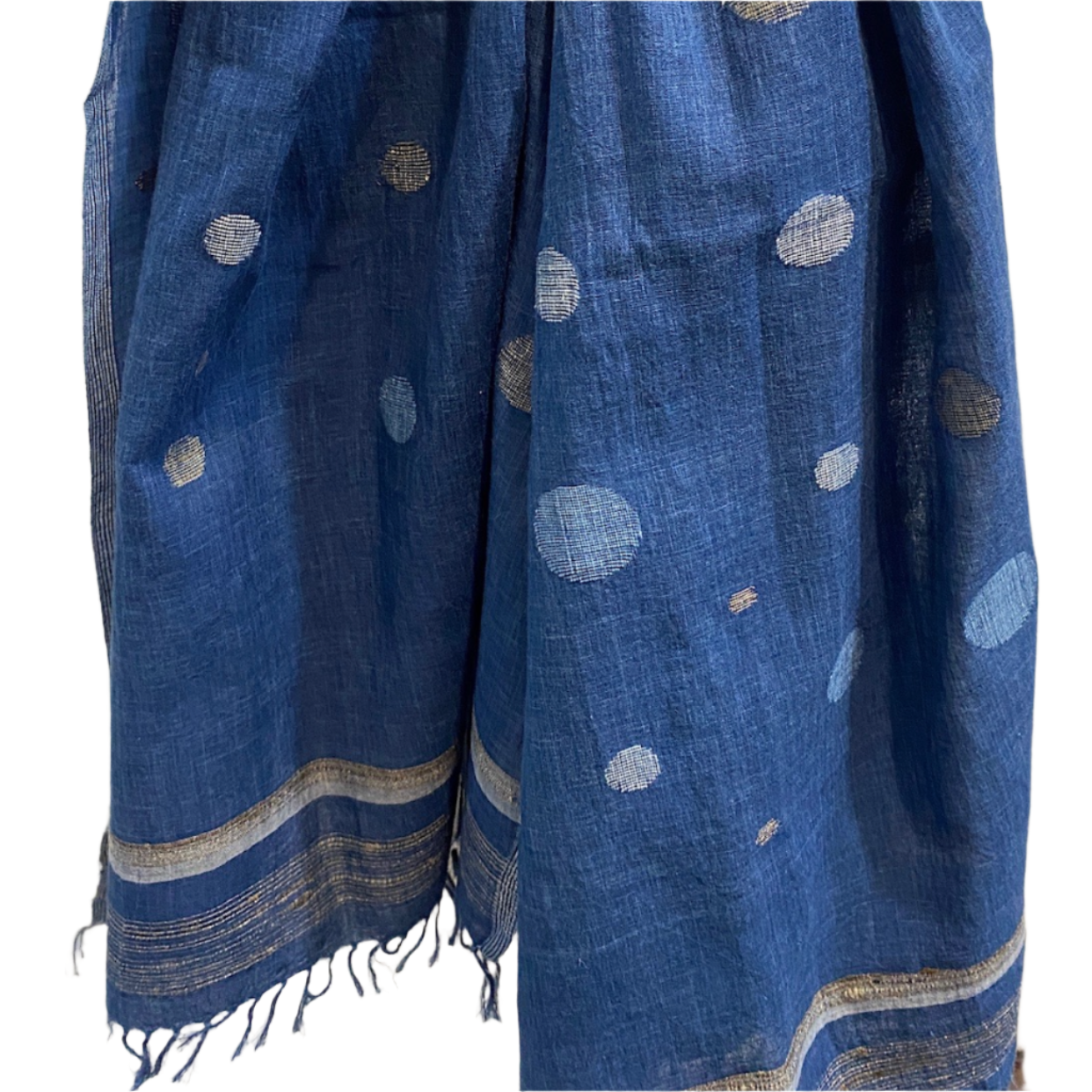 Handwoven Jamdani Circle Cotton Scarf India