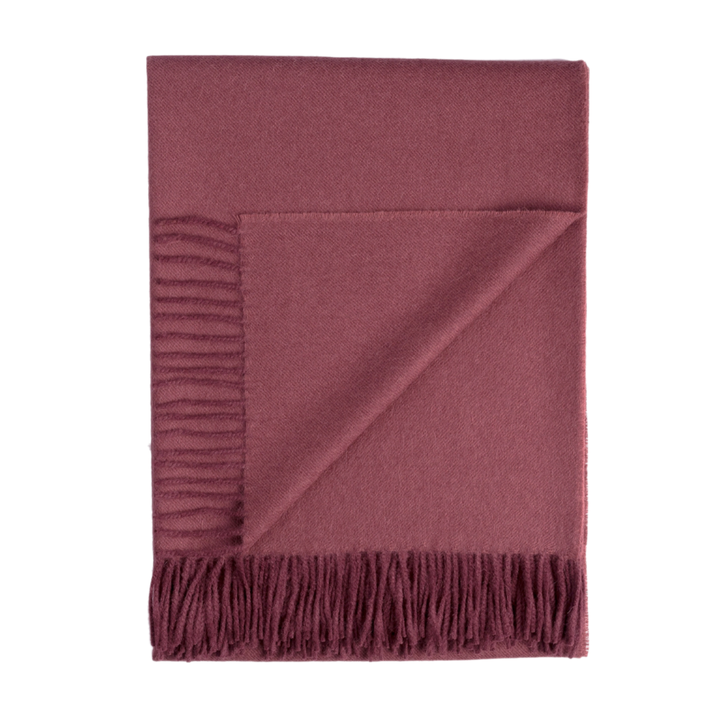 Fine Baby Alpaca Throw - Red Wine Peru (51" x 71")