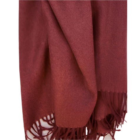 Fine Baby Alpaca Throw - Red Wine Peru (51" x 71")