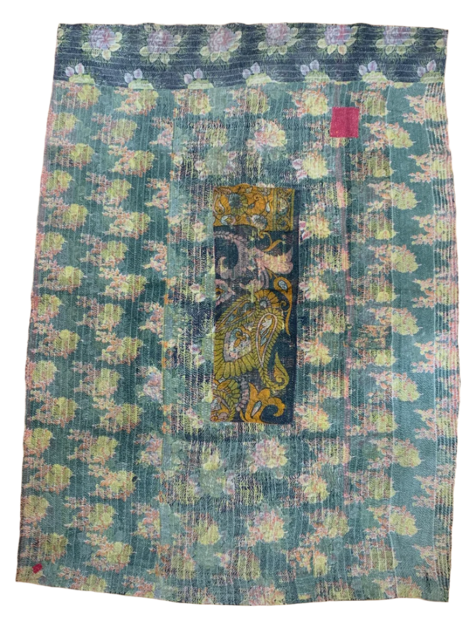 Handmade Kantha Patchwork Quilt India - 16