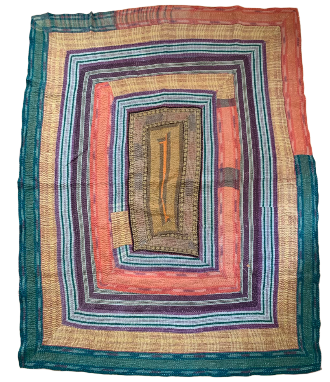 Handmade Kantha Patchwork Quilt India - 19