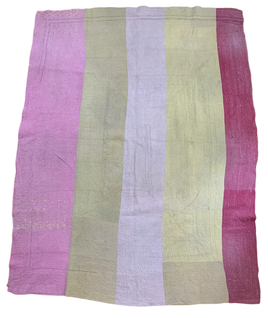 Handmade Kantha Patchwork Quilt India - 19