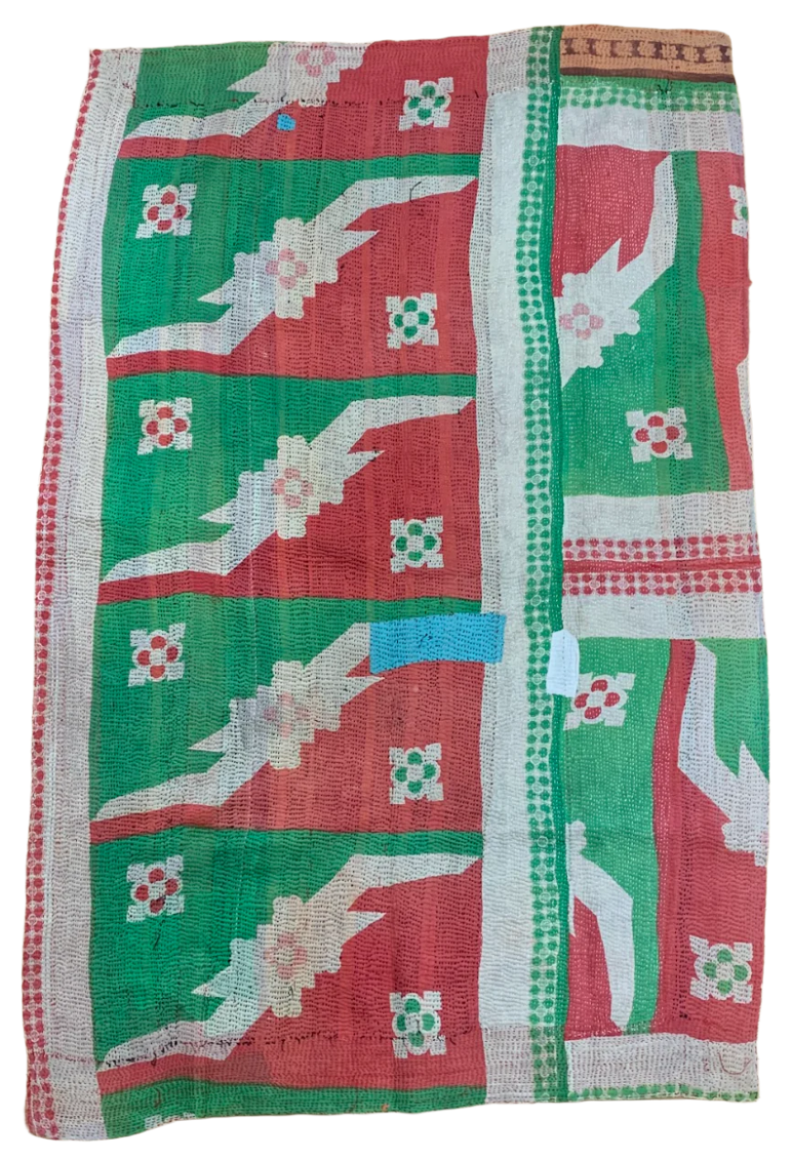 Handmade Kantha Patchwork Quilt India - 21