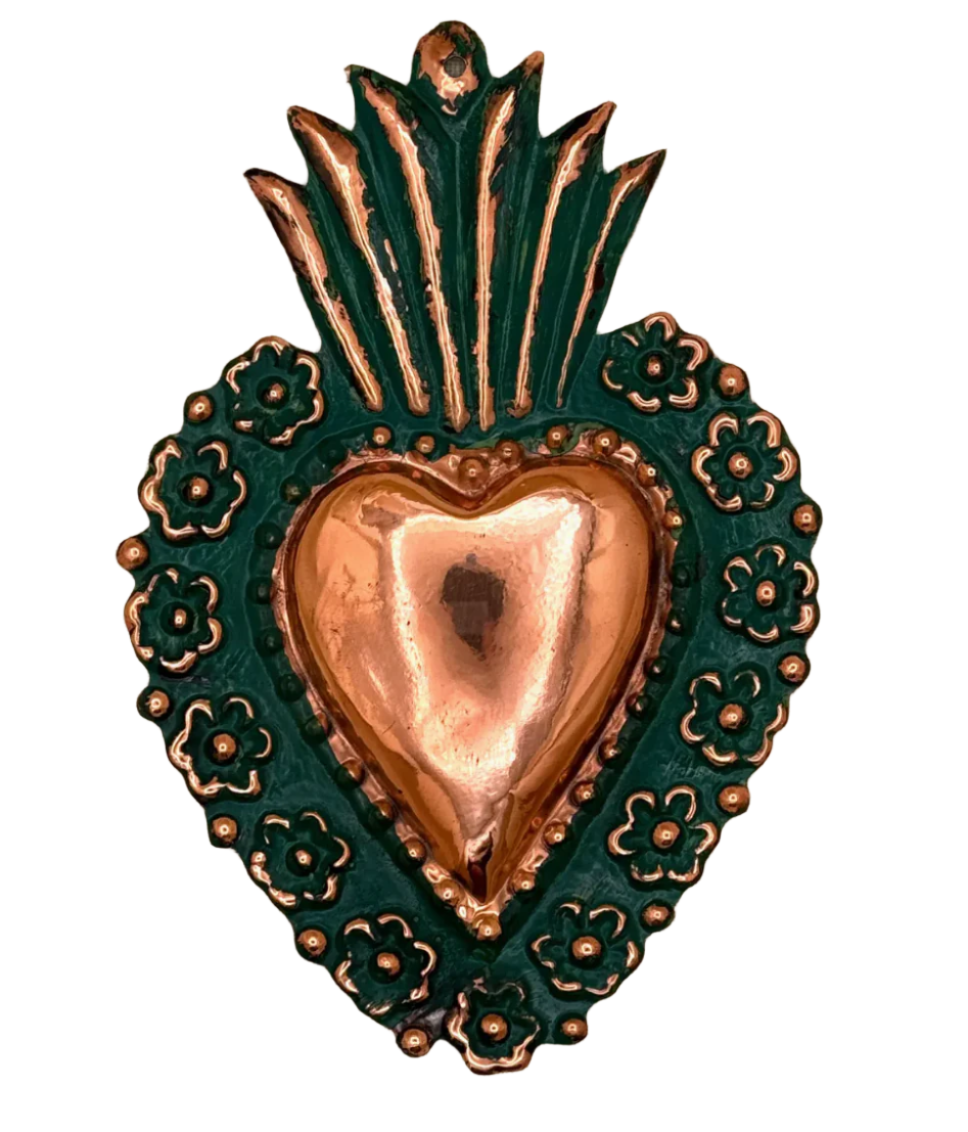 Copper Heart Milagro Peru 5" x 7.5"