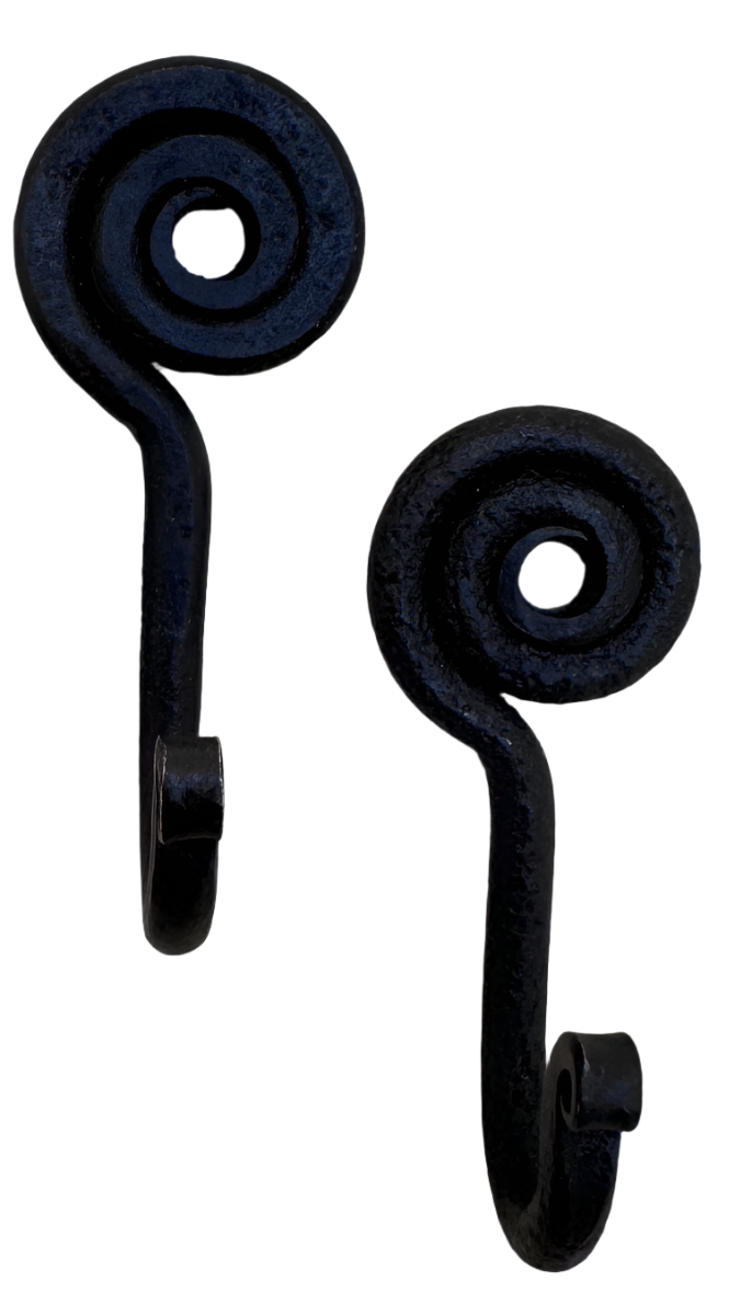 Pair of Hand Forged Iron Hooks - India