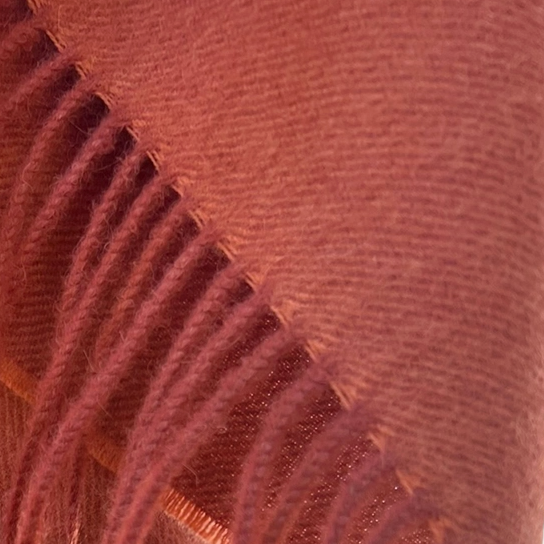 Fine Baby Alpaca Throw Peru - Burnt Orange (52" x 66")