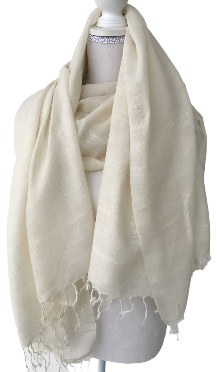 Cruelty Free Silk Hand Spun Hand Woven Scarf India (36" x 78")