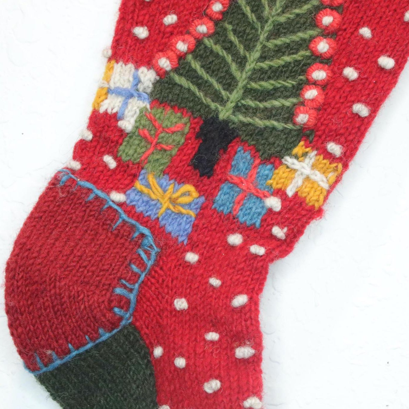 Wool Knit Christmas Stocking Nepal - Presents